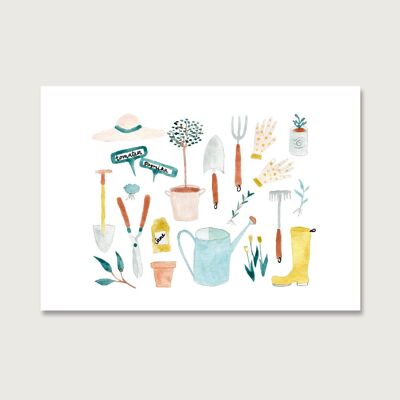 Carte postale | "l'amour du jardin"