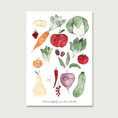 Postcard | garden fruits