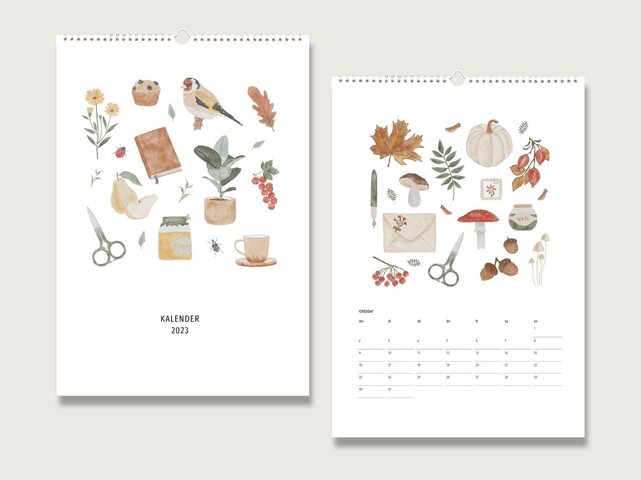 Kalender für 2023 thematischen Illustrationen "Collage"