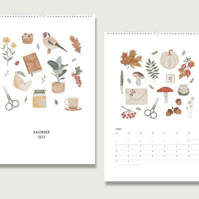 Calendar for 2023 thematic illustrations "Collage"