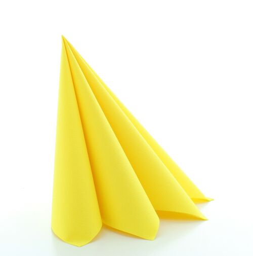 Einweg Serviette Gelb aus Linclass® Airlaid 40 x 40 cm, 12 Stück