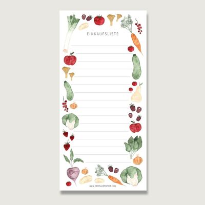 Shopping List | fruit and vegetables