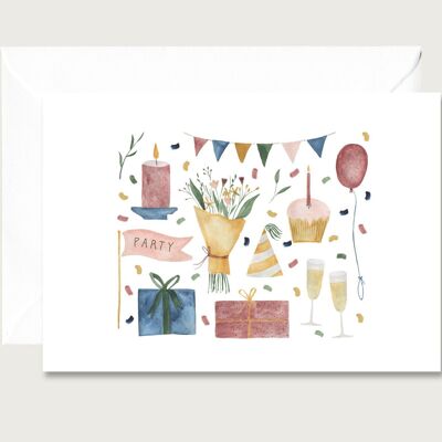 Tarjeta de cumpleaños "Collage"