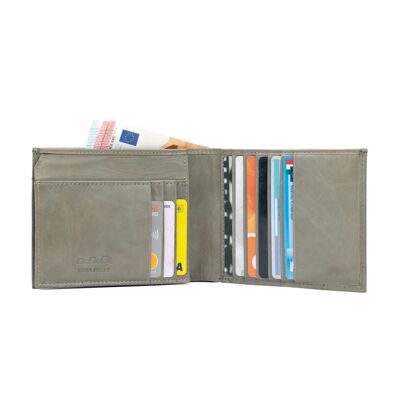 K11105FB | Men's Wallet in Genuine Leather Col. Grey