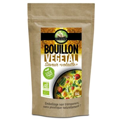 Vegetable broth with organic poultry flavor