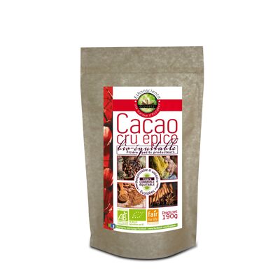 Cacao in polvere con spezie indiane
 e zucchero di cocco BIOLOGICO E DEL COMMERCIO EQUO