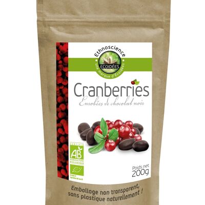 Organic dark chocolate cranberries
