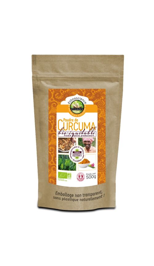 Curcuma poudre bio équitable 500g - Ecoidées