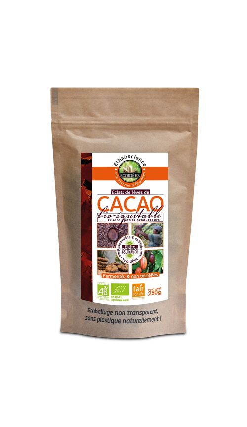 Eclats de fèves de cacao crus BIO& EQUITABLE