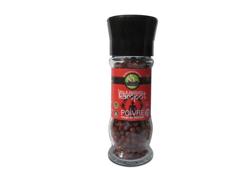 Poivre rouge de Kampot BIO & EQUITABLE moulin