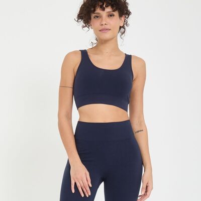 HADU Reggiseno da yoga in bambù blu navy