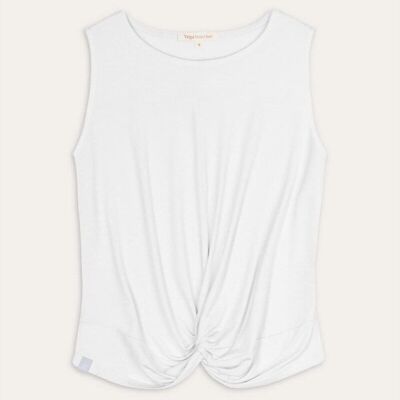 TWISTED White - lyocell yoga top