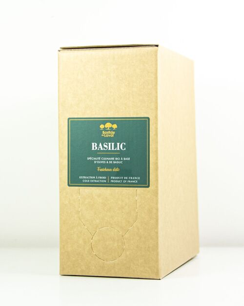 Huile d'olive Basilic 300cl bib - France / Aromatisée
