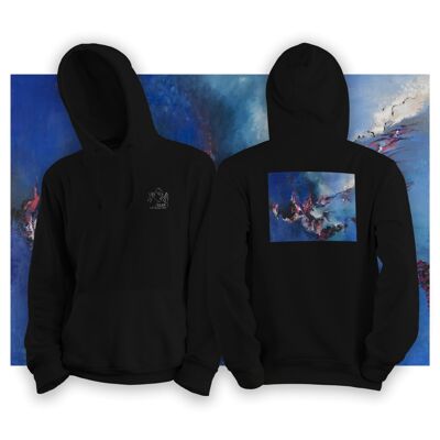 Hoodie Éruption sous-marine - Noir