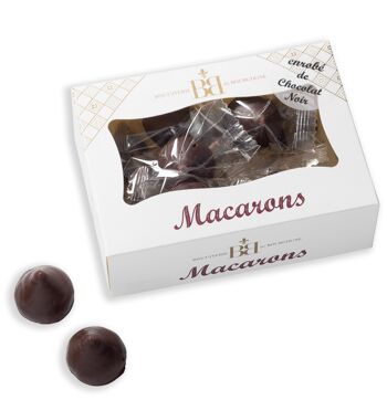 Boîte de mini Macarons à l'ancienne enrobé de chocolat de 120 g