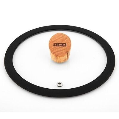 GLASS LID WITH WOODEN HANDLE 18CM ECTOR