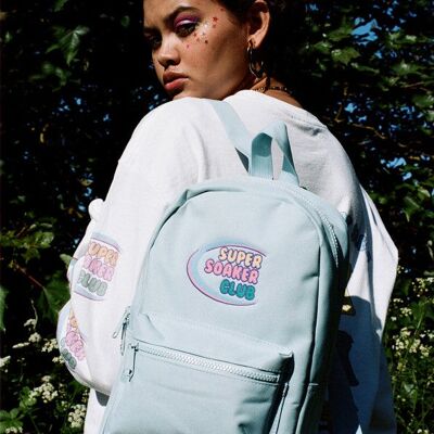 Blue Mini Backpack With Super Soaker Embroidery