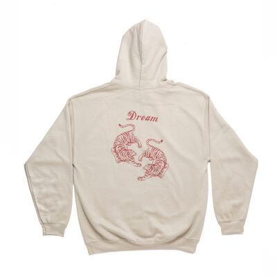 Chinese Tiger Design On Sand Hoodie