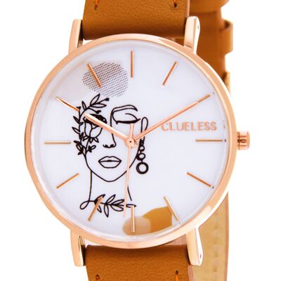 MONTRE-DECO -CUIR RoseDORE/Camel |BCL10712-002