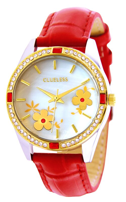 MONTRE-CLASSIC -CUIR rouge / ARGENTE|BCL10692-209