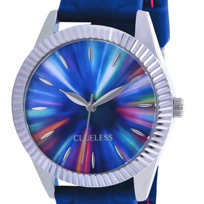 MONTRE-Rainbow -silicone bleu / ARGENTE|BCL10749-004