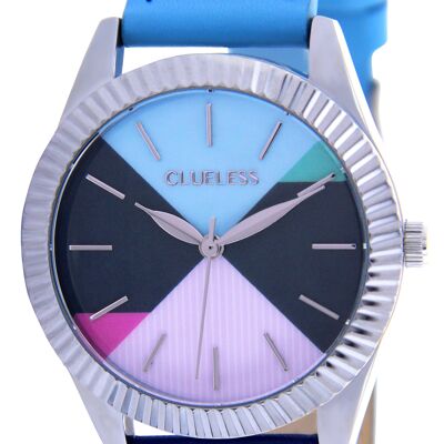 MONTRE-Colorfull -Coffrets Cuir Acier bleu gris / ARGENTE|BCL10750-002