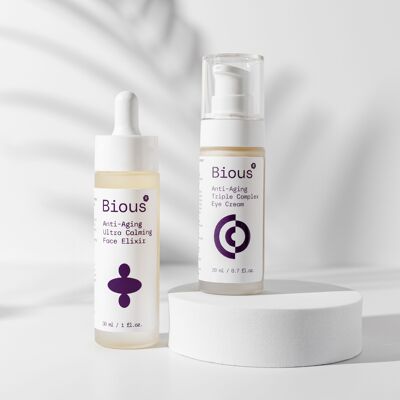 Crema de ojos Bious Triple Complex + Elixir facial ultracalmante