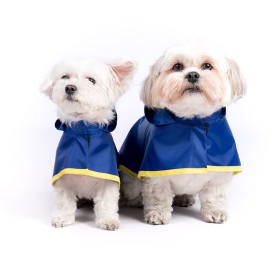 Capa de Lluvia para perro Groc Groc Lola Azul Vivo - M
