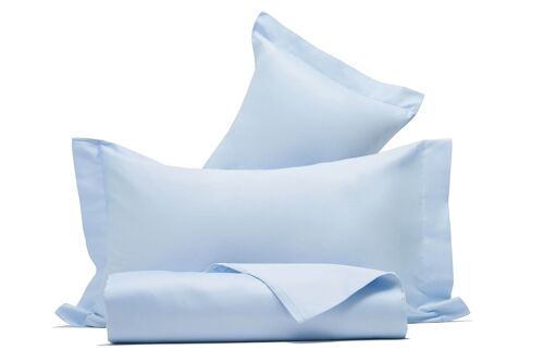 Duvet Set, Cotton Satin, Light Blue