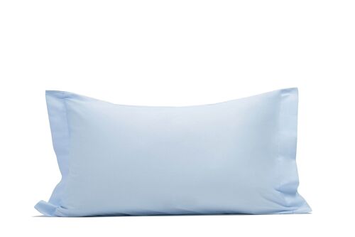 Set Of 2 Pillowcases, Cotton Satin, Light Blue