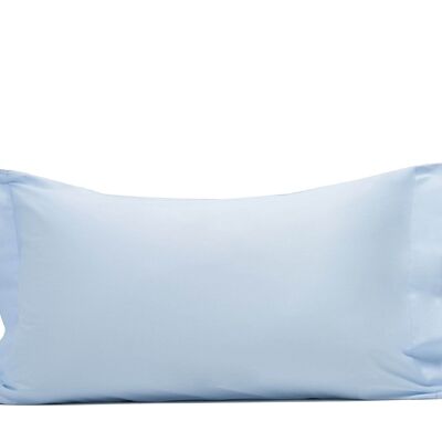 Set Of 2 Pillowcases, Cotton Satin, Light Blue