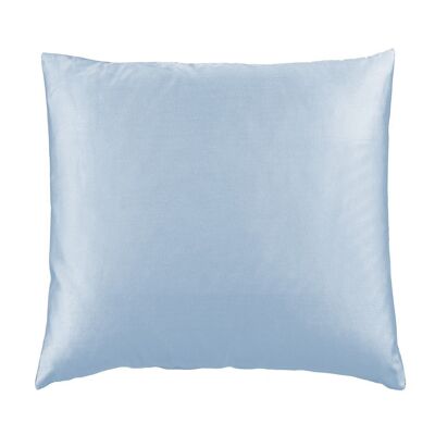 Almohada, satén de algodón, azul claro
