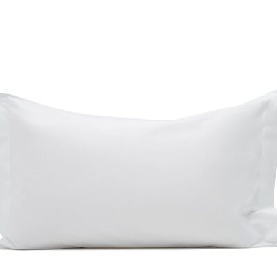 Lot de 2 taies d'oreiller, satin de coton, blanc