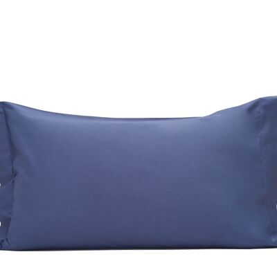 Set Of 2 Pillowcases, Cotton Satin, Blue