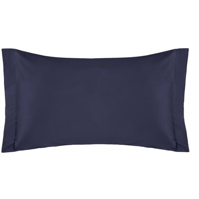 Set Of 2 Pillowcases, Cotton Satin, Navy Blue