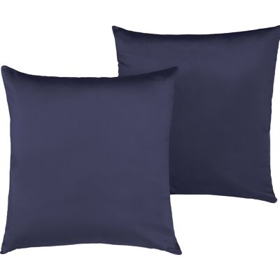 Pillow, Cotton Satin, Navy Blue