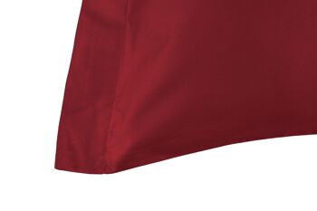 Ensemble de draps, satin de coton, bordeaux 4