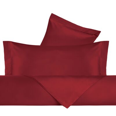 Duvet Set, Cotton Satin, Bordeaux