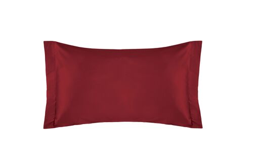 Set Of 2 Pillowcases, Cotton Satin, Bordeaux