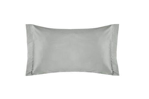 Set Of 2 Pillowcases, Cotton Satin, Pearl Grey