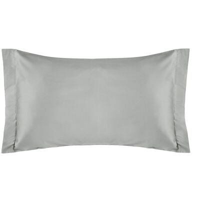 Set Of 2 Pillowcases, Cotton Satin, Pearl Grey
