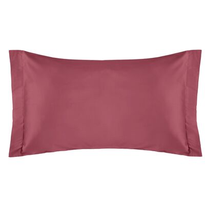Set Of 2 Pillowcases, Cotton Satin, Raspberry