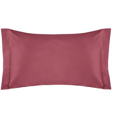 Lot de 2 taies d'oreiller, satin de coton, framboise