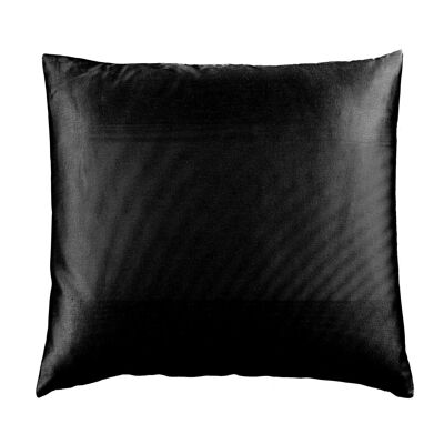 Almohada, satén de algodón, negro