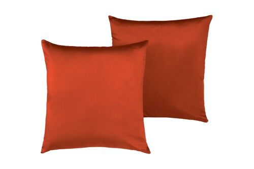 Pillow, Cotton Satin, Brik Red