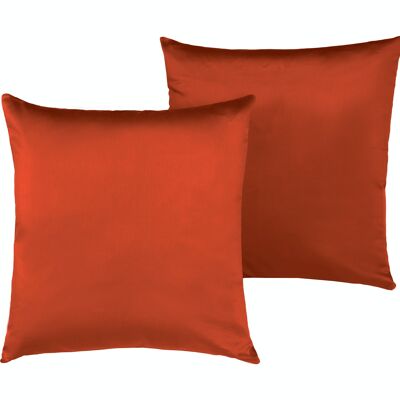 Pillow, Cotton Satin, Brik Red
