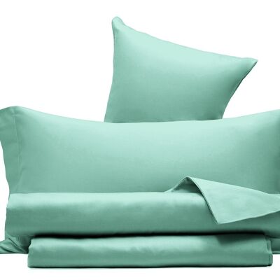 Sheets Set, Cotton Satin, Water Green