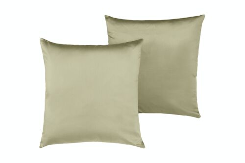 Pillow, Cotton Satin, Olive Green