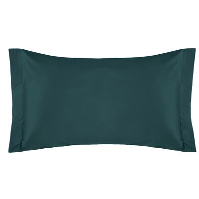 Set Of 2 Pillowcases, Cotton Satin, Emerald Green