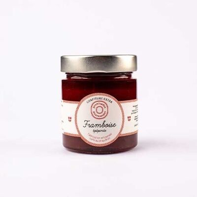 Seeded raspberry jam from France
